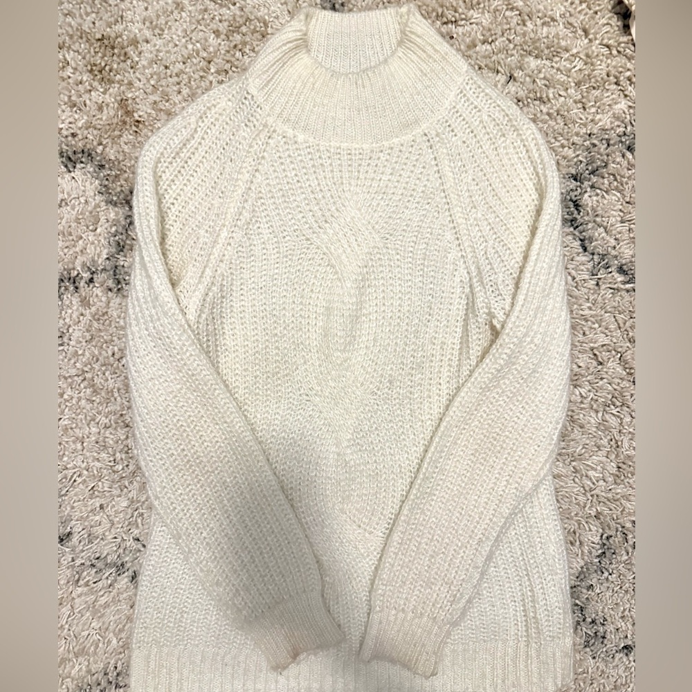 Calvin Klein Cream Cowl Neck Sweater